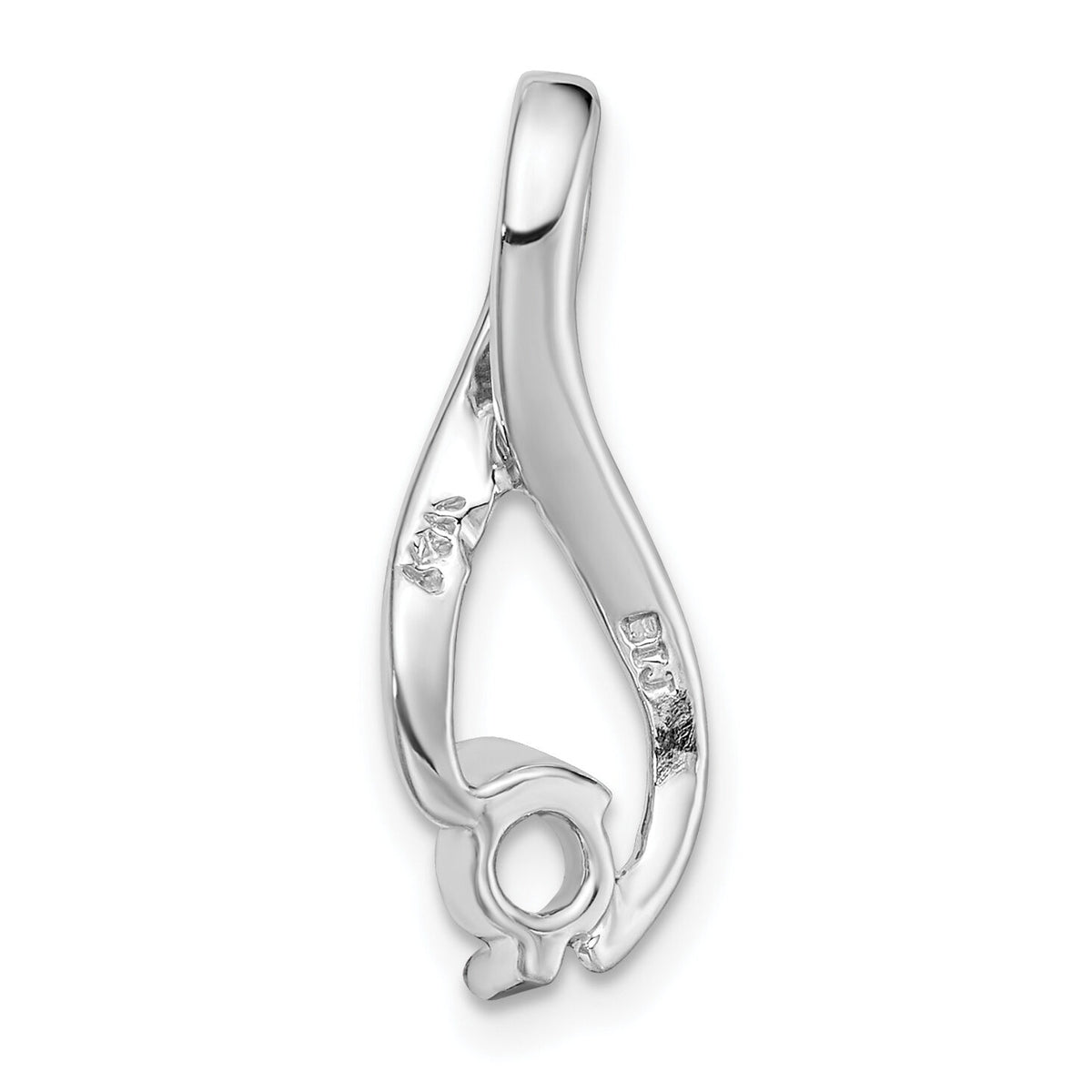 14k White Gold Fancy 4.5mm Diamond Slide Mtg-XSW378
