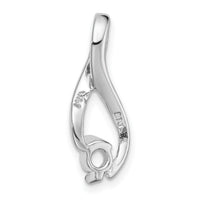 14k White Gold Fancy 4.5mm Diamond Slide Mtg-XSW378