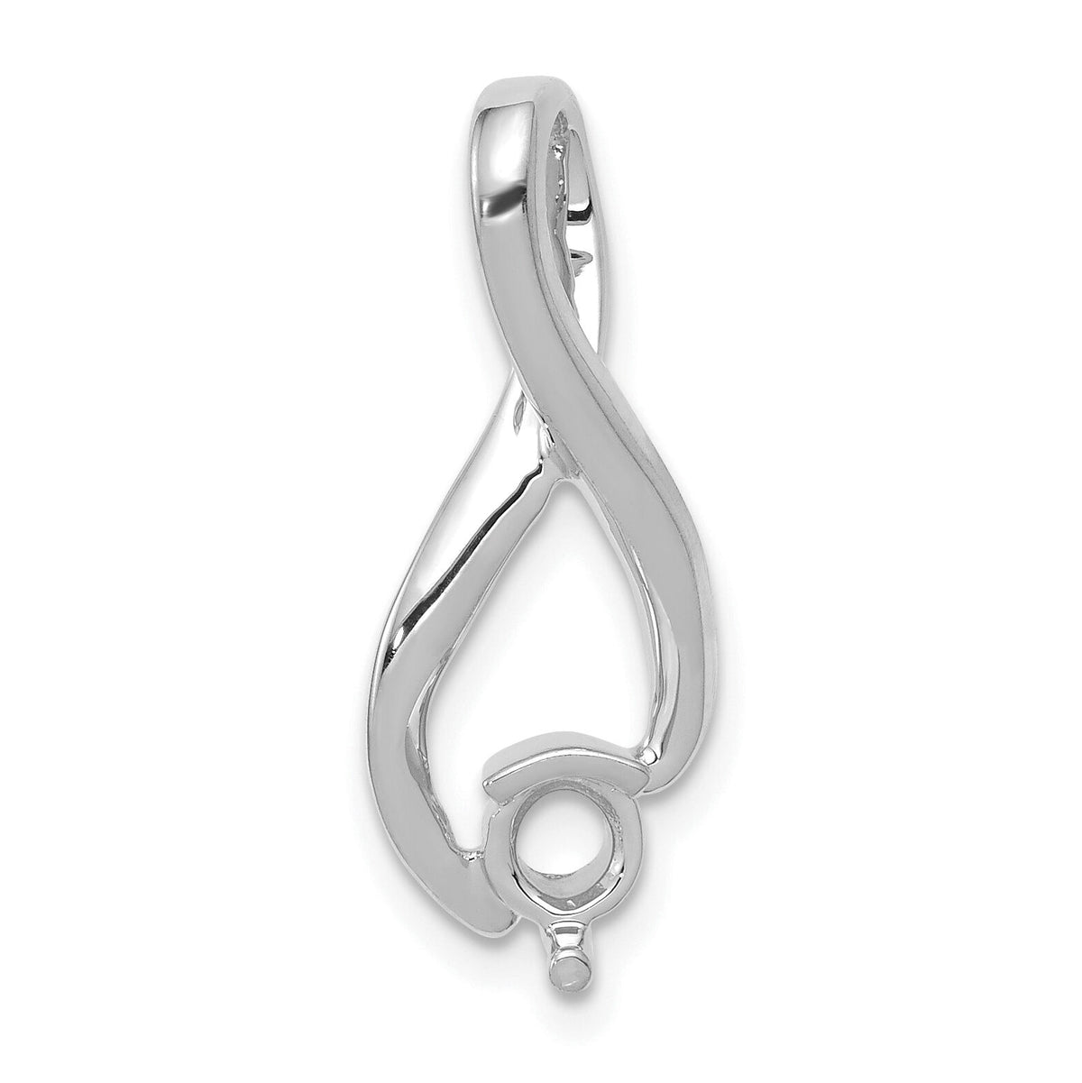 14k White Gold Fancy 4.5mm Diamond Slide Mtg-XSW378