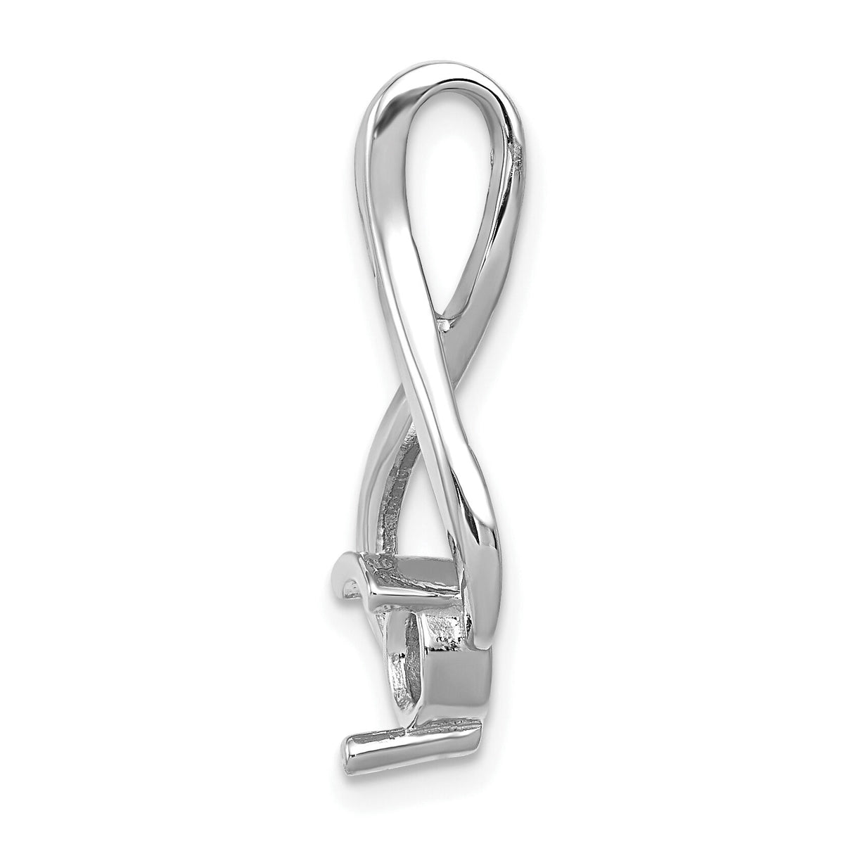 14k White Gold Fancy 5mm Diamond Slide Mtg-XSW379