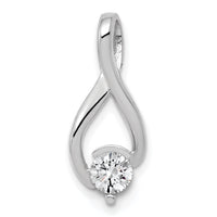 14k White Gold Fancy 5mm Diamond Slide Mtg-XSW379