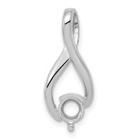 14k White Gold Fancy 5mm Diamond Slide Mtg-XSW379