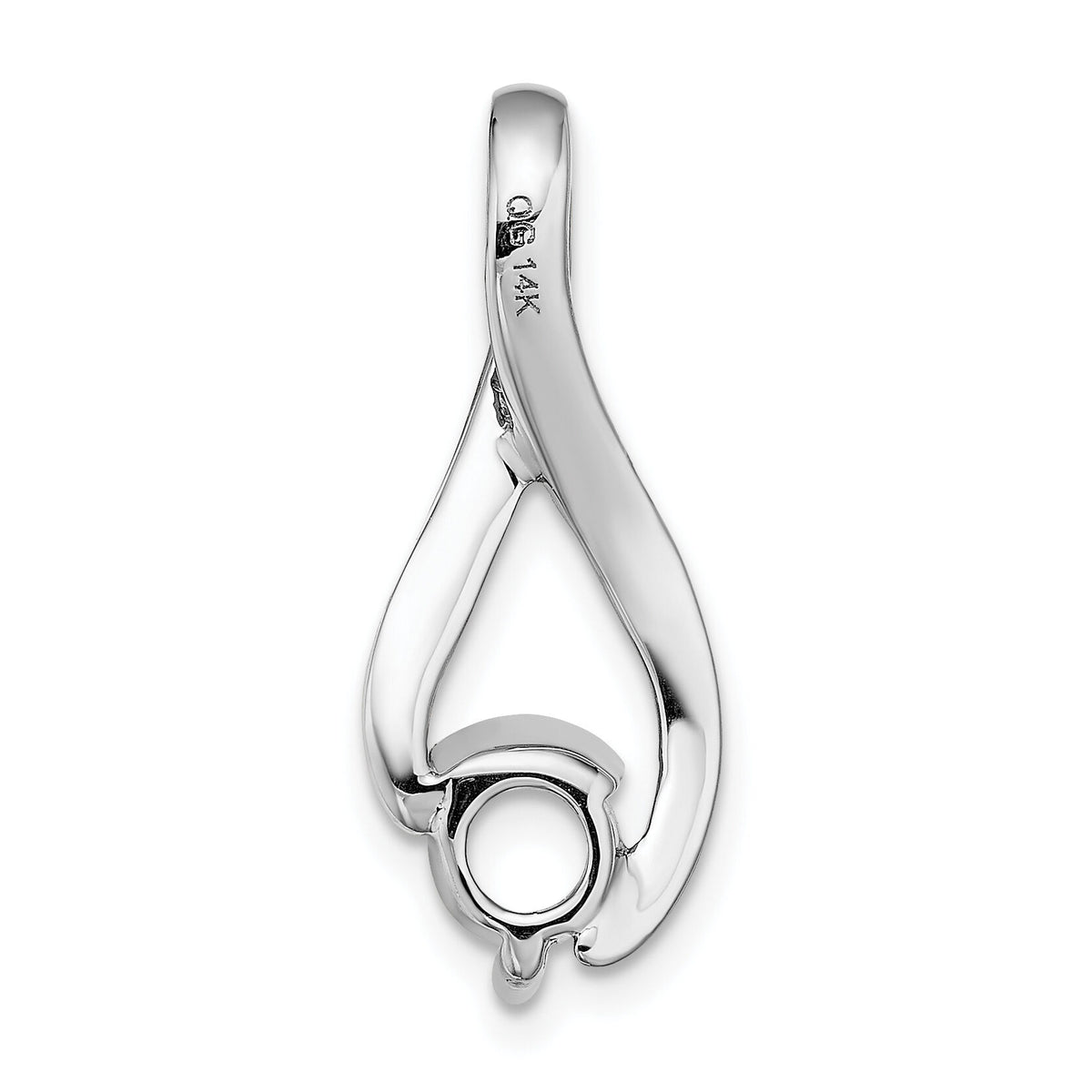 14k White Gold Fancy 5.8mm Diamond Slide Mtg-XSW380