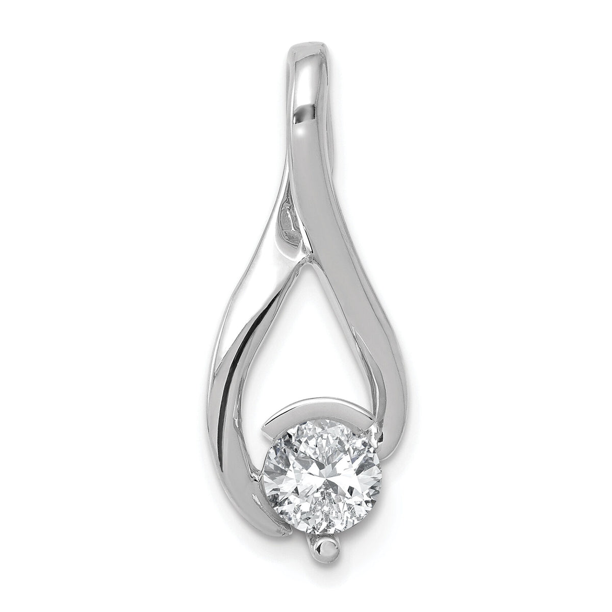 14k White Gold Fancy 5.8mm Diamond Slide Mtg-XSW380