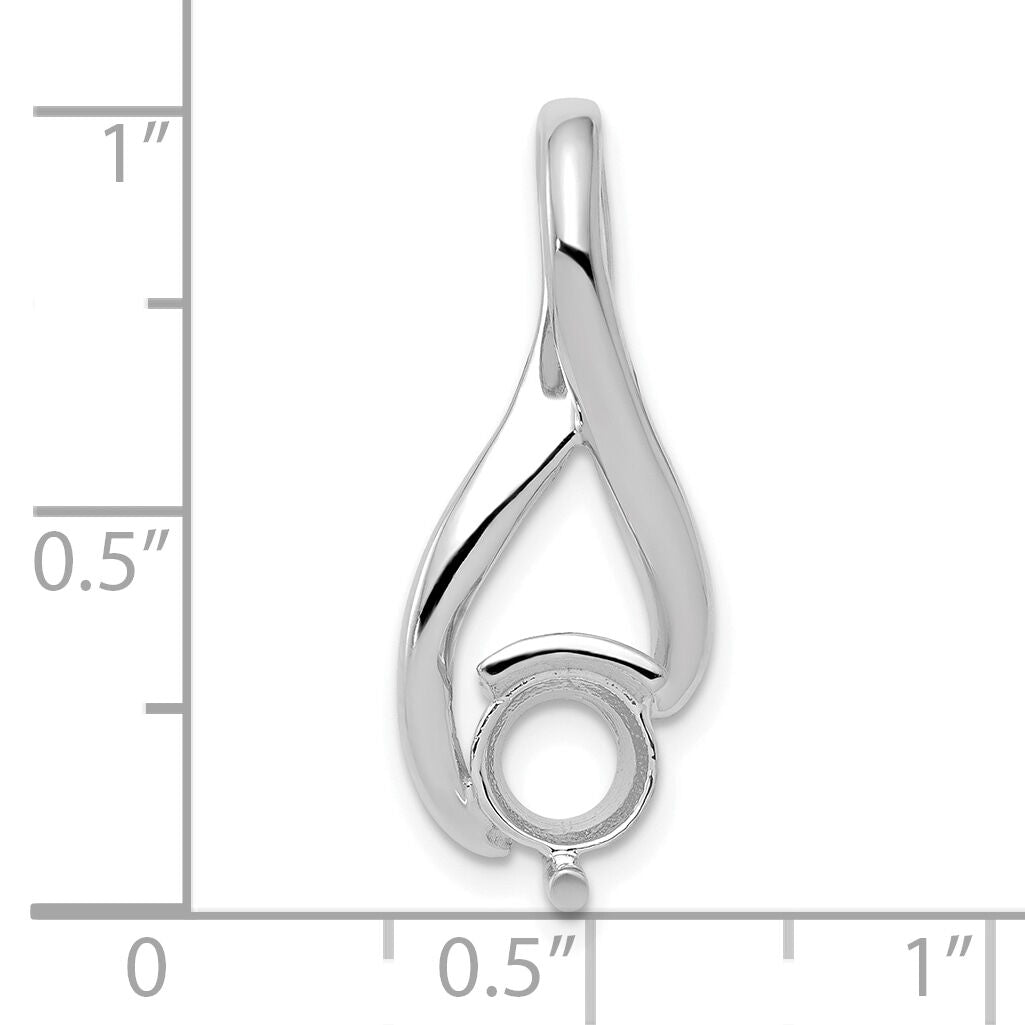 14k White Gold Fancy 6.5mm Diamond Slide Mtg-XSW381