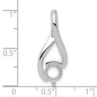 14k White Gold Fancy 6.5mm Diamond Slide Mtg-XSW381