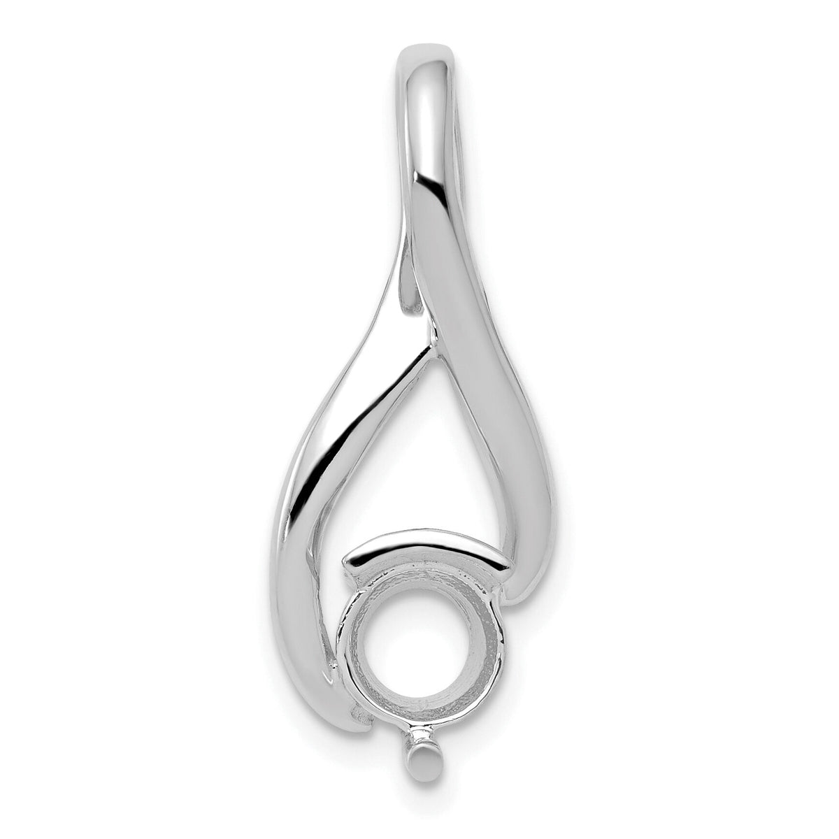 14k White Gold Fancy 6.5mm Diamond Slide Mtg-XSW381