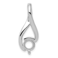 14k White Gold Fancy 6.5mm Diamond Slide Mtg-XSW381