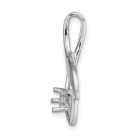 14k White Gold Fancy 4mm Diamond Slide Mtg-XSW402
