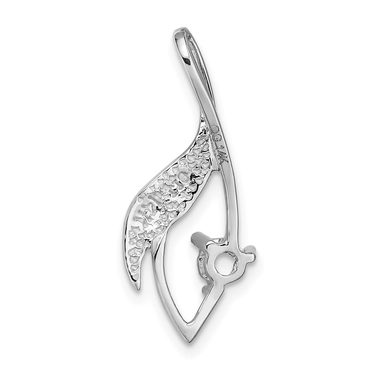 14k White Gold Fancy 4mm Diamond Slide Mtg-XSW402
