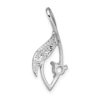 14k White Gold Fancy 4mm Diamond Slide Mtg-XSW402