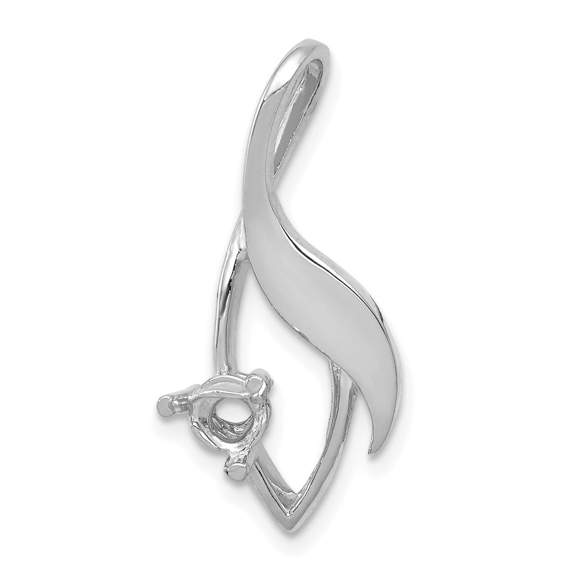 14k White Gold Fancy 4mm Diamond Slide Mtg-XSW402