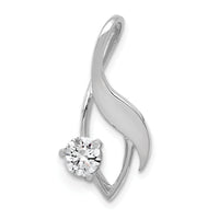 14k White Gold Fancy 4mm Diamond Slide Mtg-XSW402