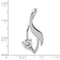 14k White Gold Fancy 5mm Diamond Slide Mtg-XSW403