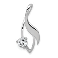 14k White Gold Fancy 5mm Diamond Slide Mtg-XSW403