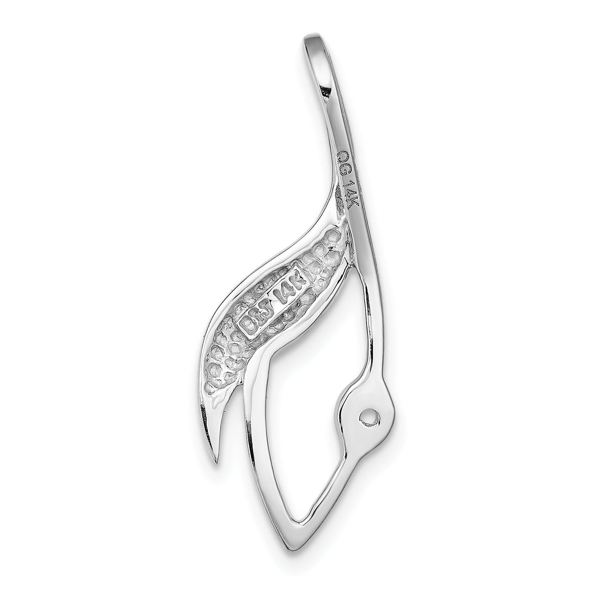 14k White Gold Fancy Diamond Slide Peg Mtg-XSW404
