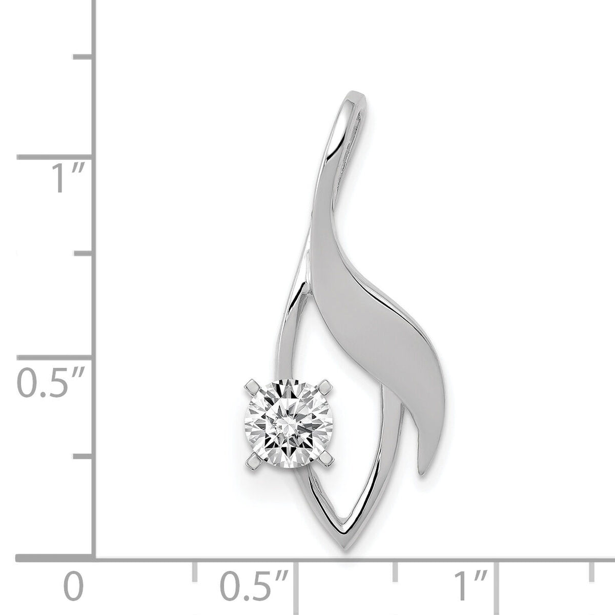 14k White Gold Fancy Diamond Slide Peg Mtg-XSW404