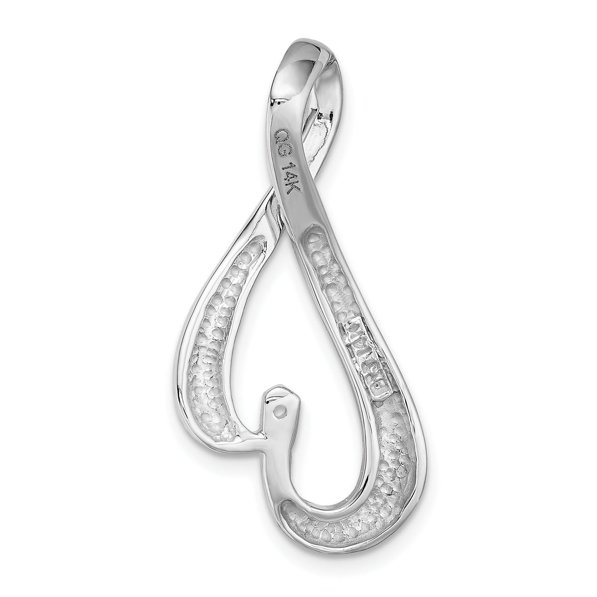 14k White Gold Fancy Peg Set Diamond Slide Mtg-XSW410