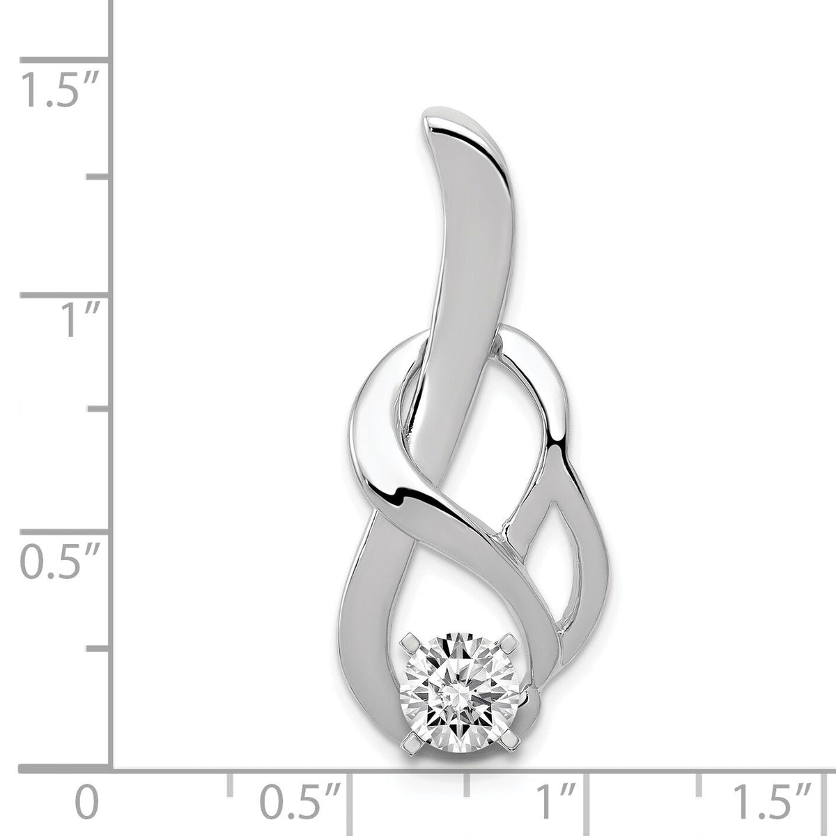 14k White Gold Fancy Diamond Slide Peg Mtg-XSW415