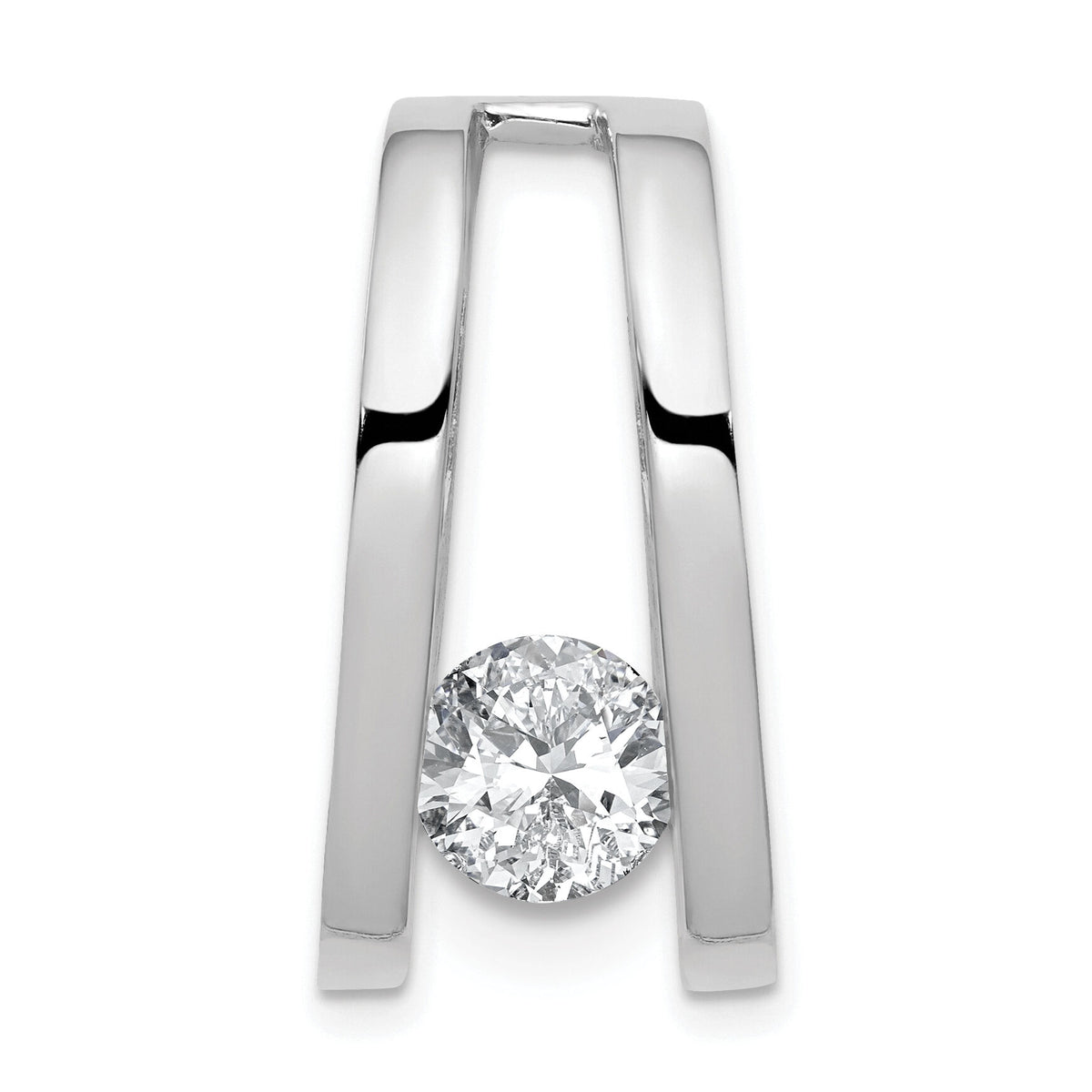 14k White Gold Holds 6.5mm Stone, Slide Mounting-XSW58