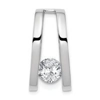 14k White Gold Holds 6.5mm Stone, Slide Mounting-XSW58