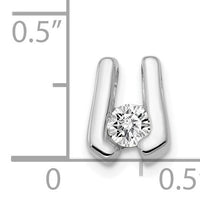 14k White Gold A 3.75mm Diamond Slide-XSW64A