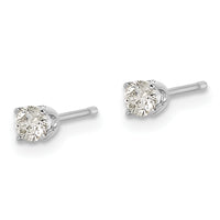 14k White Gold AA Quality Complete Diamond Stud Earring-XW3AA-S