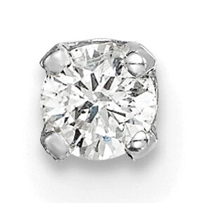 14k White Gold AA Quality Complete Diamond Stud Earring-XW3AA-S