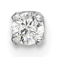 14k White Gold AA Quality Complete Diamond Stud Earring-XW3AA-S