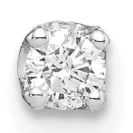 14k White Gold AA Quality Complete Diamond Stud Earring-XW4AA-S