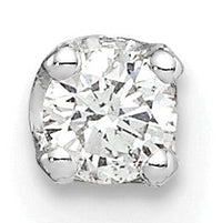 14k White Gold AA Quality Complete Diamond Stud Earring-XW4AA-S
