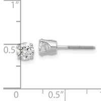 14k White Gold AA Quality Complete Diamond Stud Earring-XW9AA-S