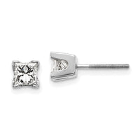 14k White Gold VS Quality Complete Princess Cut Diamond Earrings-XWAP6VS