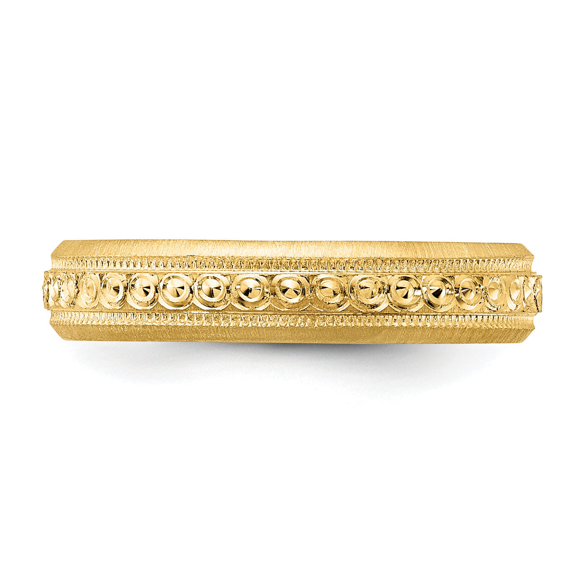 14k 3mm Design Etched Wedding Band-XWB249