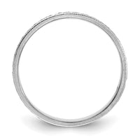 14K White Gold 3.75mm Design Etched Wedding Band-XWB250