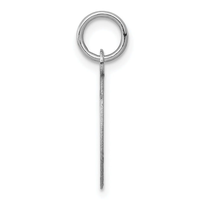 14k White Gold Plain .013 Gauge Oval Engravable Disc Charm-XWM100/13