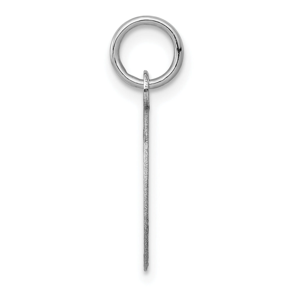 14k White Gold Plain .011 Gauge Oval Engravable Disc Charm-XWM100/11
