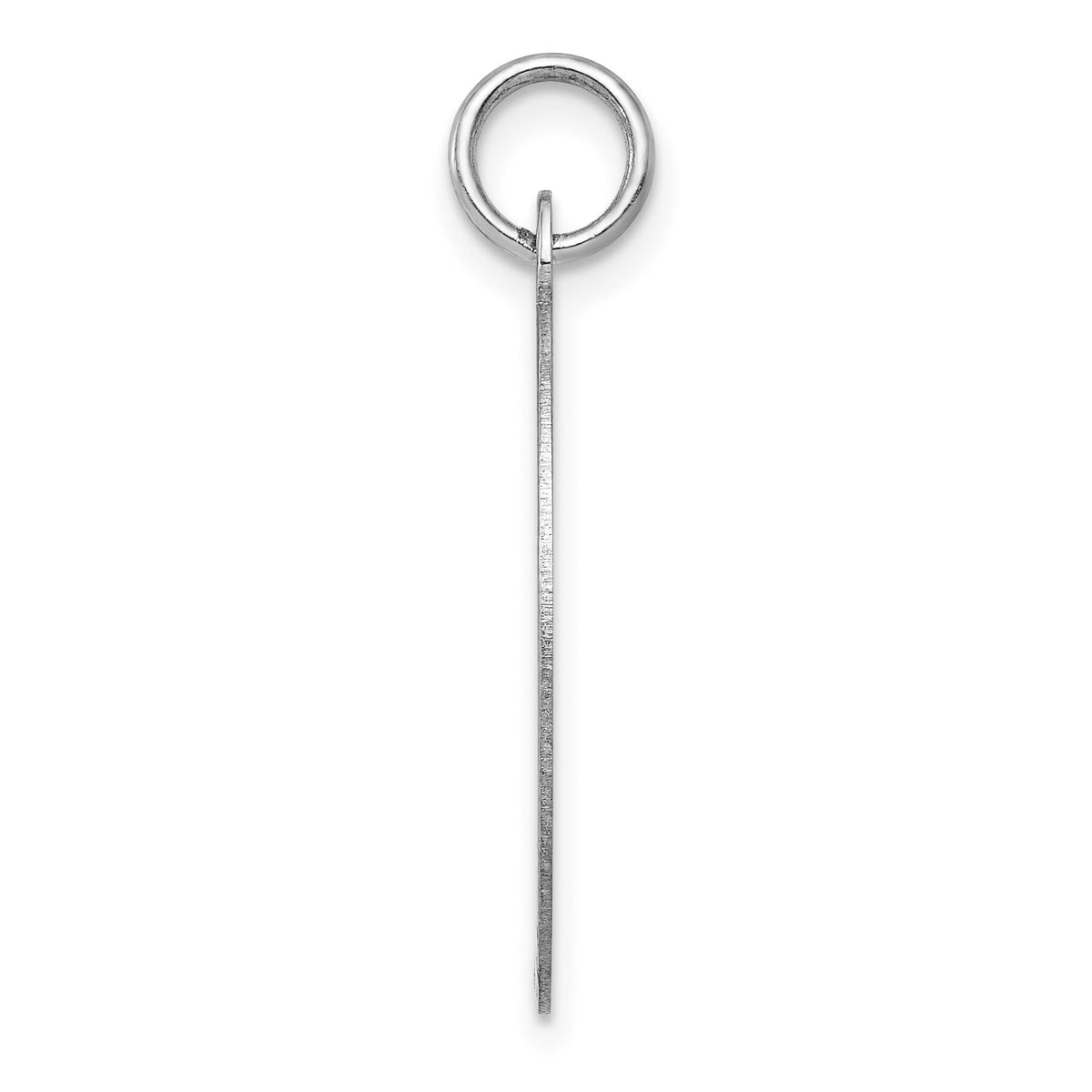 14k White Gold Plain .035 Gauge Oval Engravable Disc Charm-XWM101/35