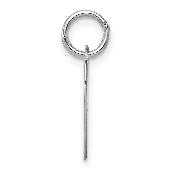 14k White Gold Plain .035 Gauge Engravable Heart Charm-XWM117/35