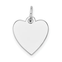 14k White Gold Plain .011 Gauge Engravable Heart Charm-XWM117/11