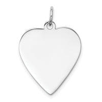 14k White Gold Plain .013 Gauge Engravable Heart Charm-XWM119/13