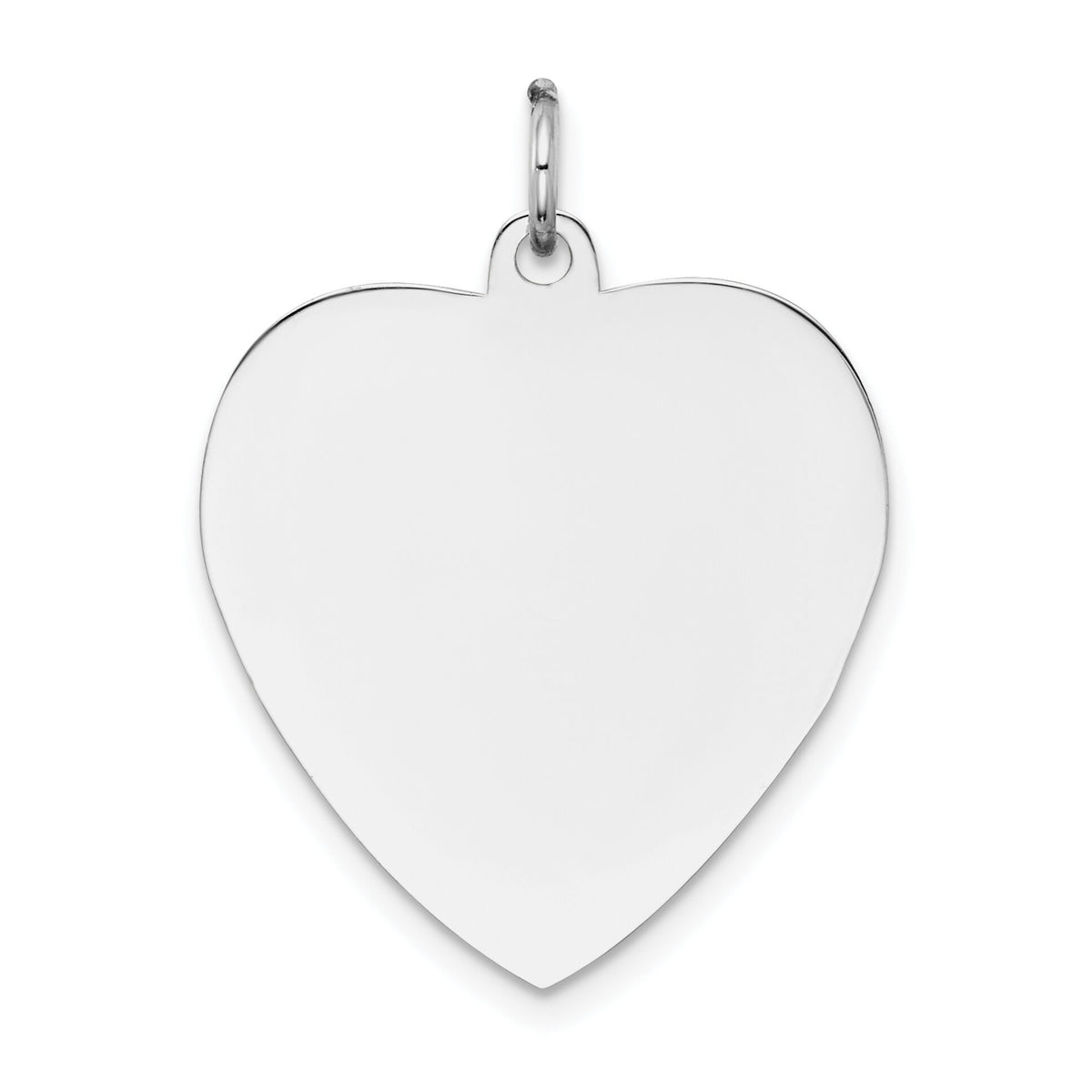14k White Gold Plain .027 Gauge Engravable Heart Charm-XWM120/27