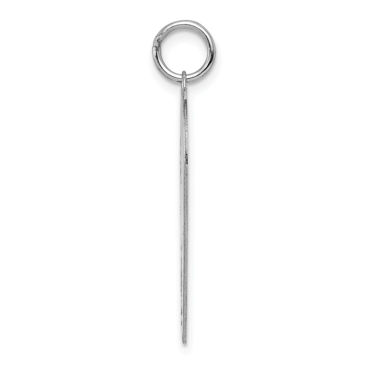 14k White Gold Plain .035 Gauge Engravable Heart Charm-XWM121/35
