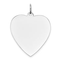 14k White Gold Plain .013 Gauge Engravable Heart Charm-XWM121/13