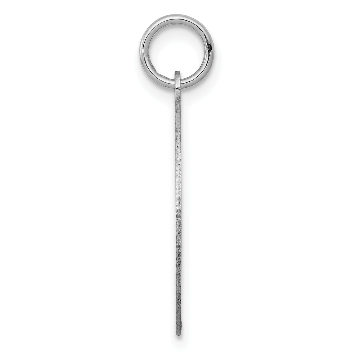 14k White Gold Etched Design .027 Gauge Round Engravable Charm-XWM132/27