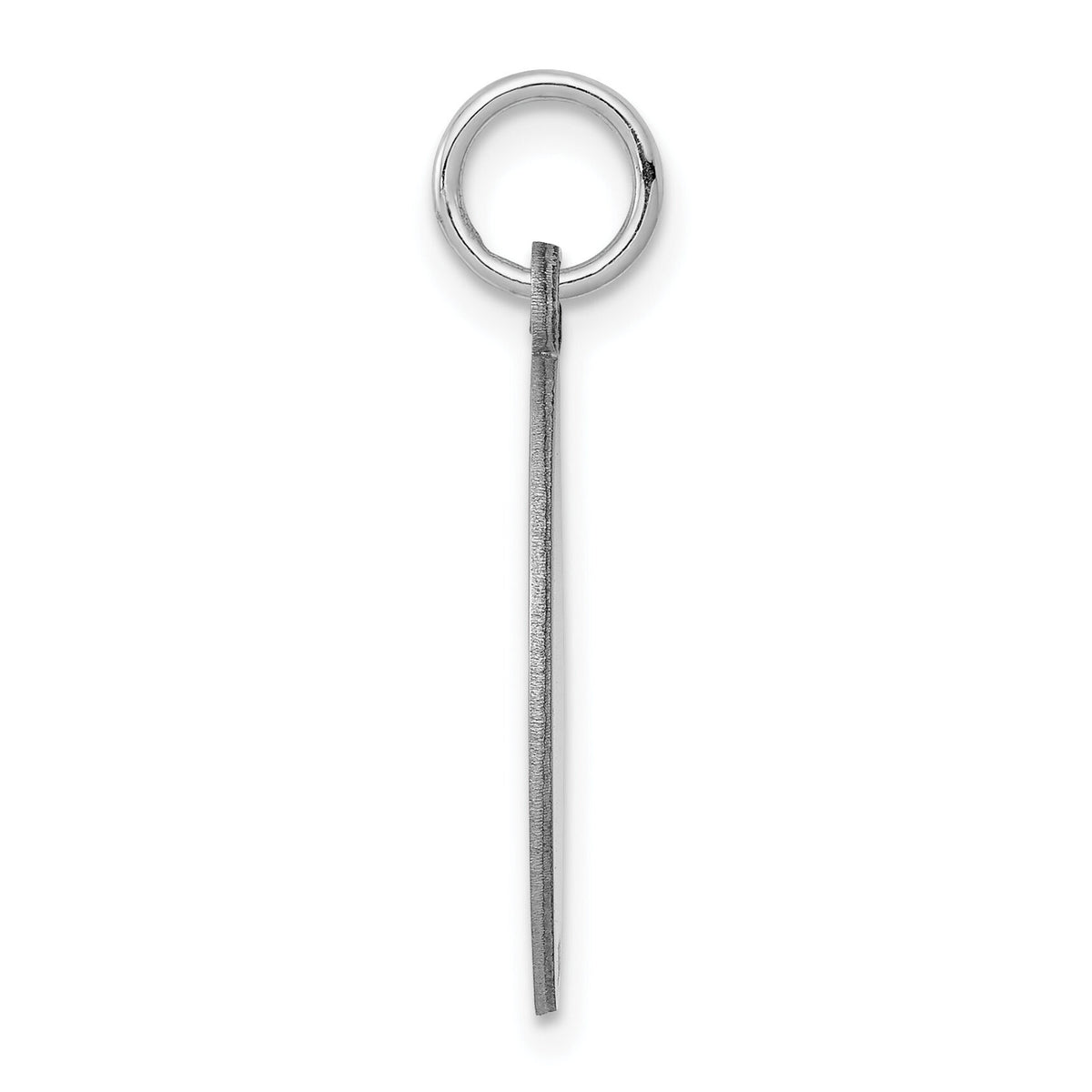 14k White Gold Plain .027 Gauge Round Engravable Disc Charm-XWM136/27