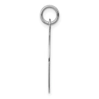 14k White Gold Plain .027 Gauge Round Engravable Disc Charm-XWM137/27