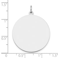 14k White Gold Plain .027 Gauge Round Engravable Disc Charm-XWM140/27
