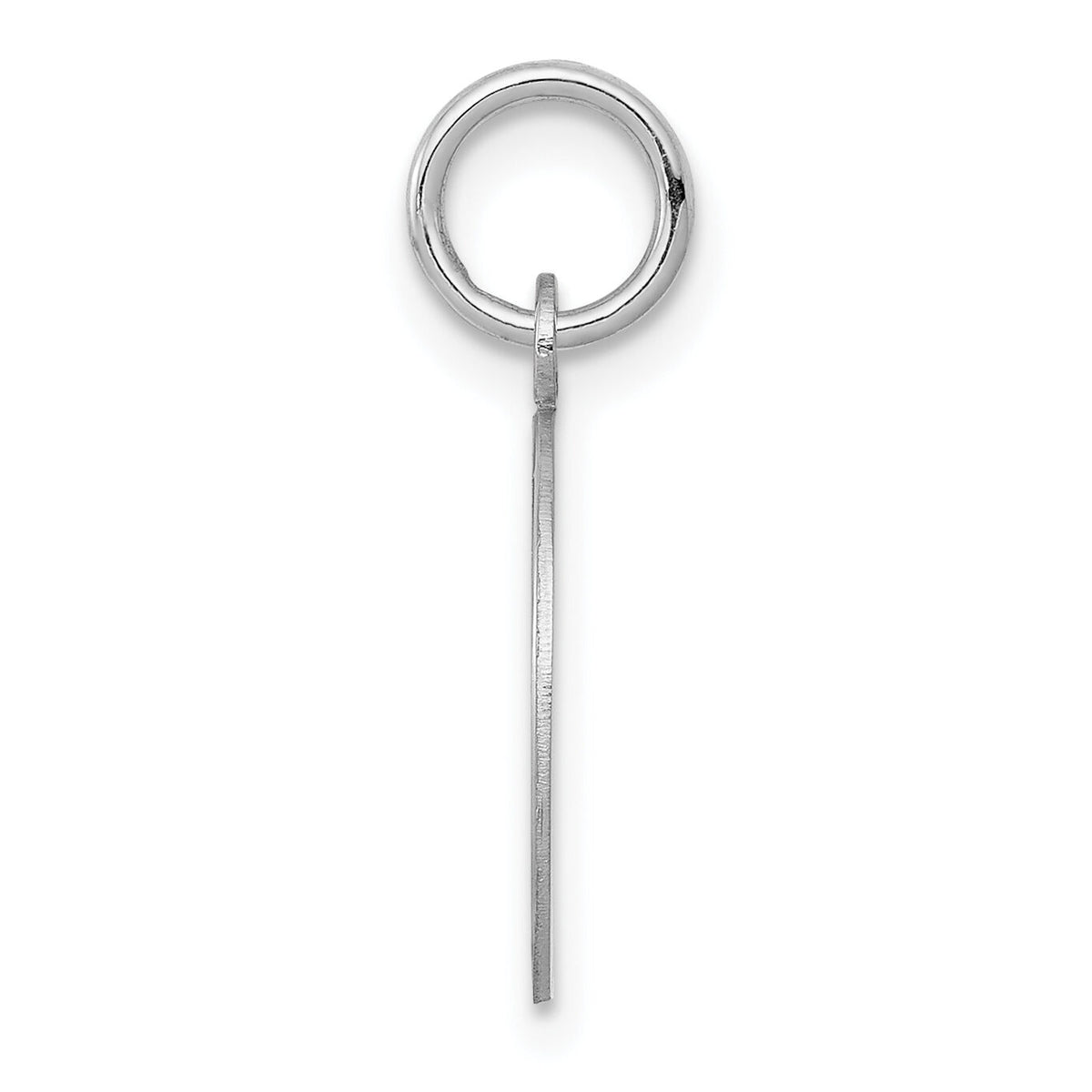 14k White Gold Plain .013 Gauge Round Engravable Disc Charm-XWM143/13