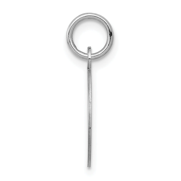 14k White Gold Plain .011 Gauge Round Engravable Disc Charm-XWM144/11